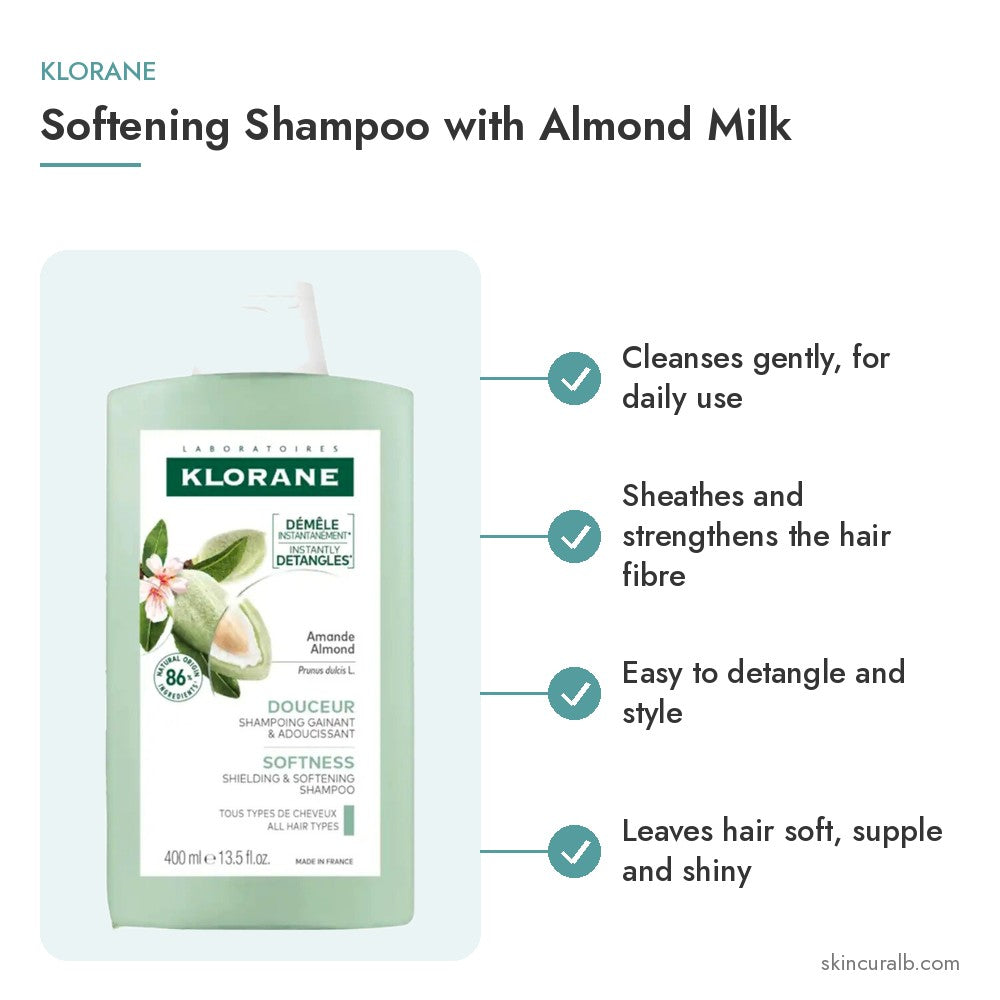 Klorane Softening Shampoo with Almond Milk - key benefits