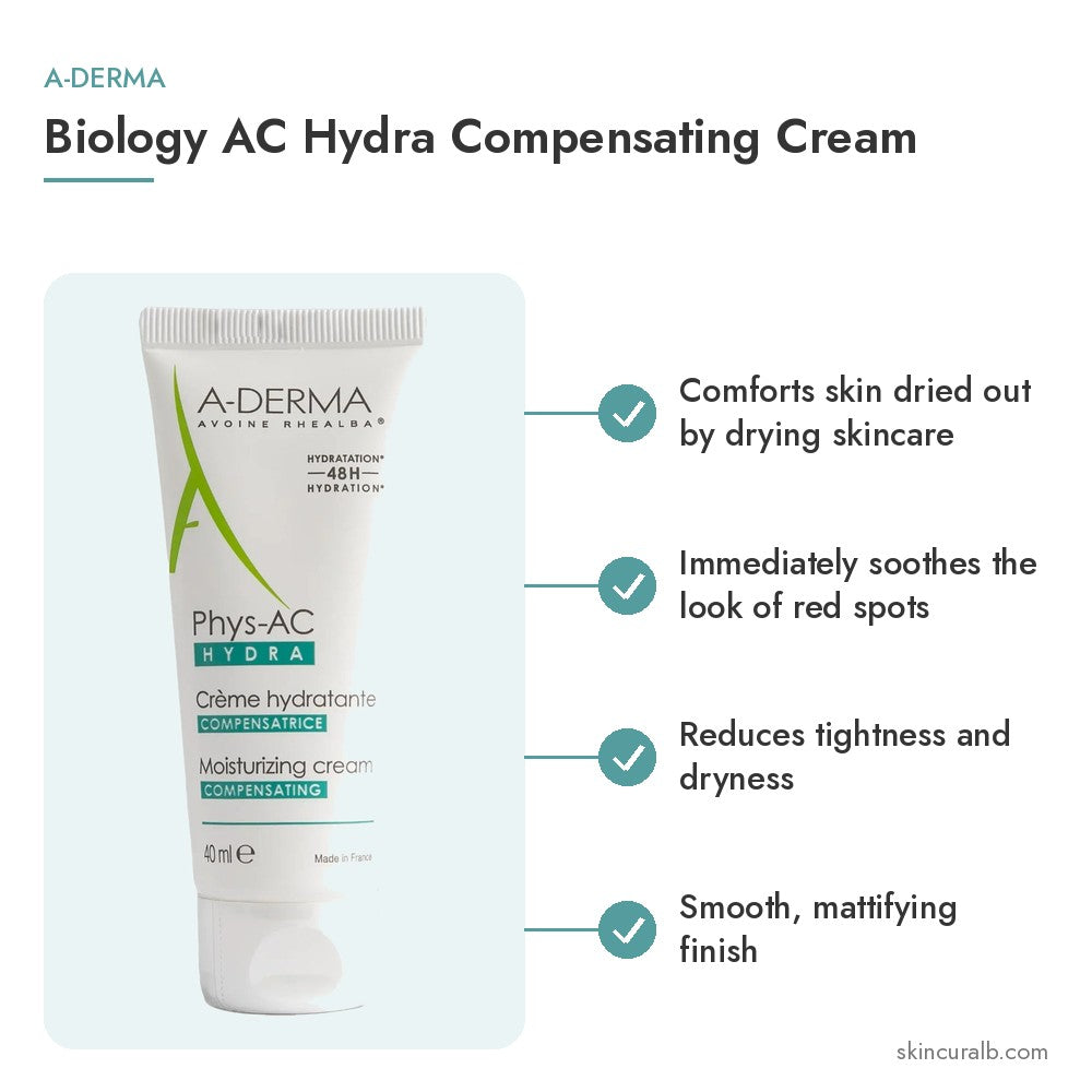 A-Derma Biology AC Hydra Compensating Cream - key benefits