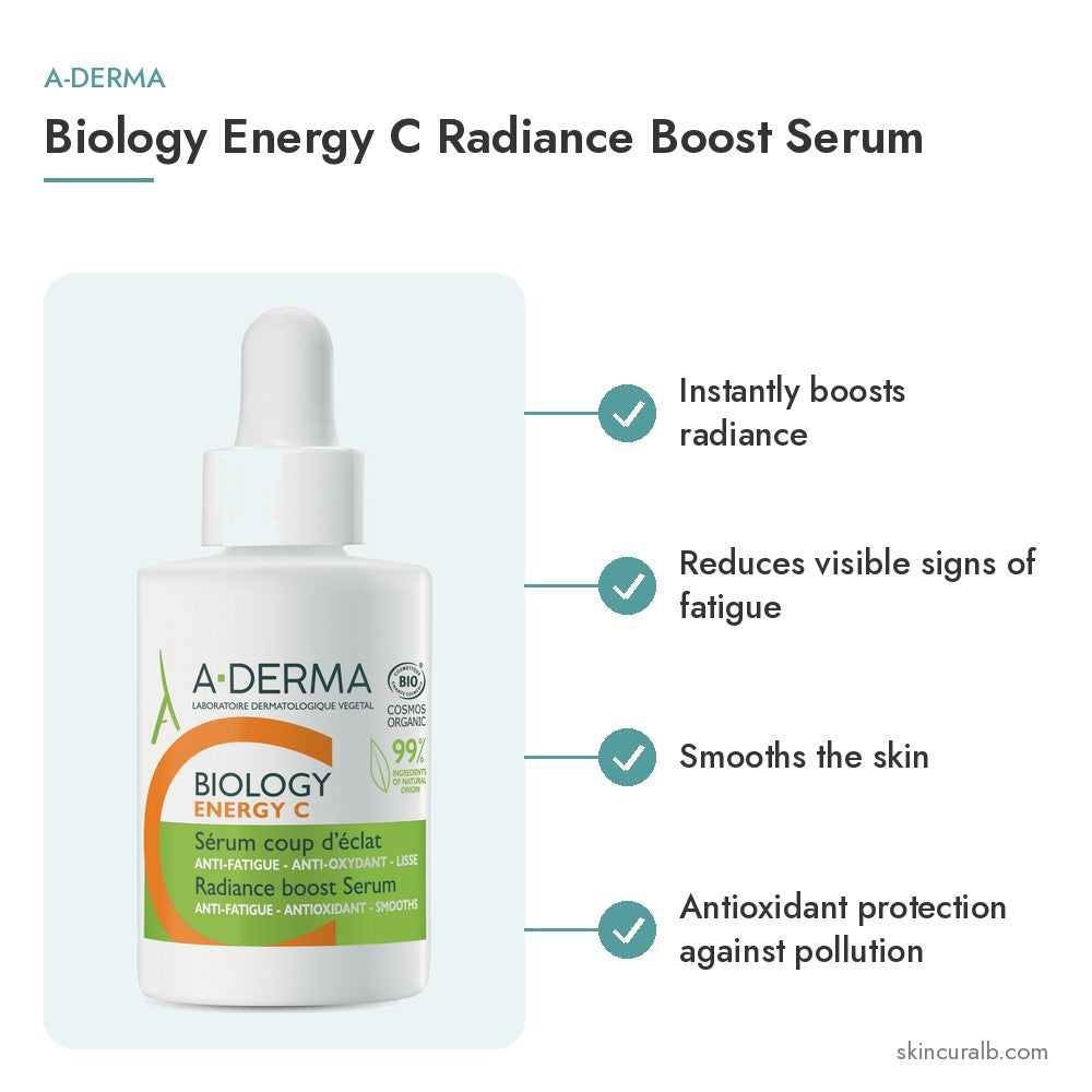 A-Derma Biology Energy C Radiance Boost Serum - key benefits