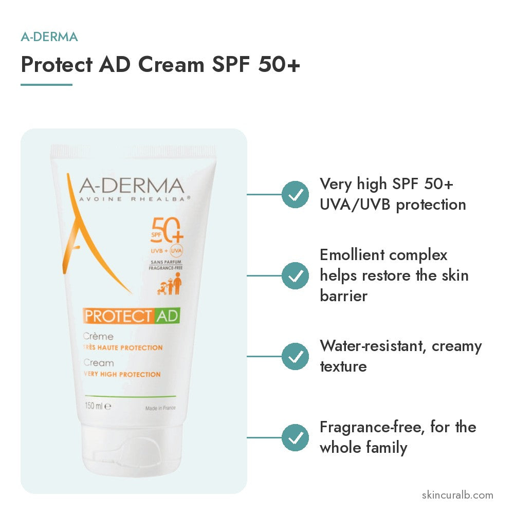 A-Derma Protect AD Cream SPF 50+ - key benefits