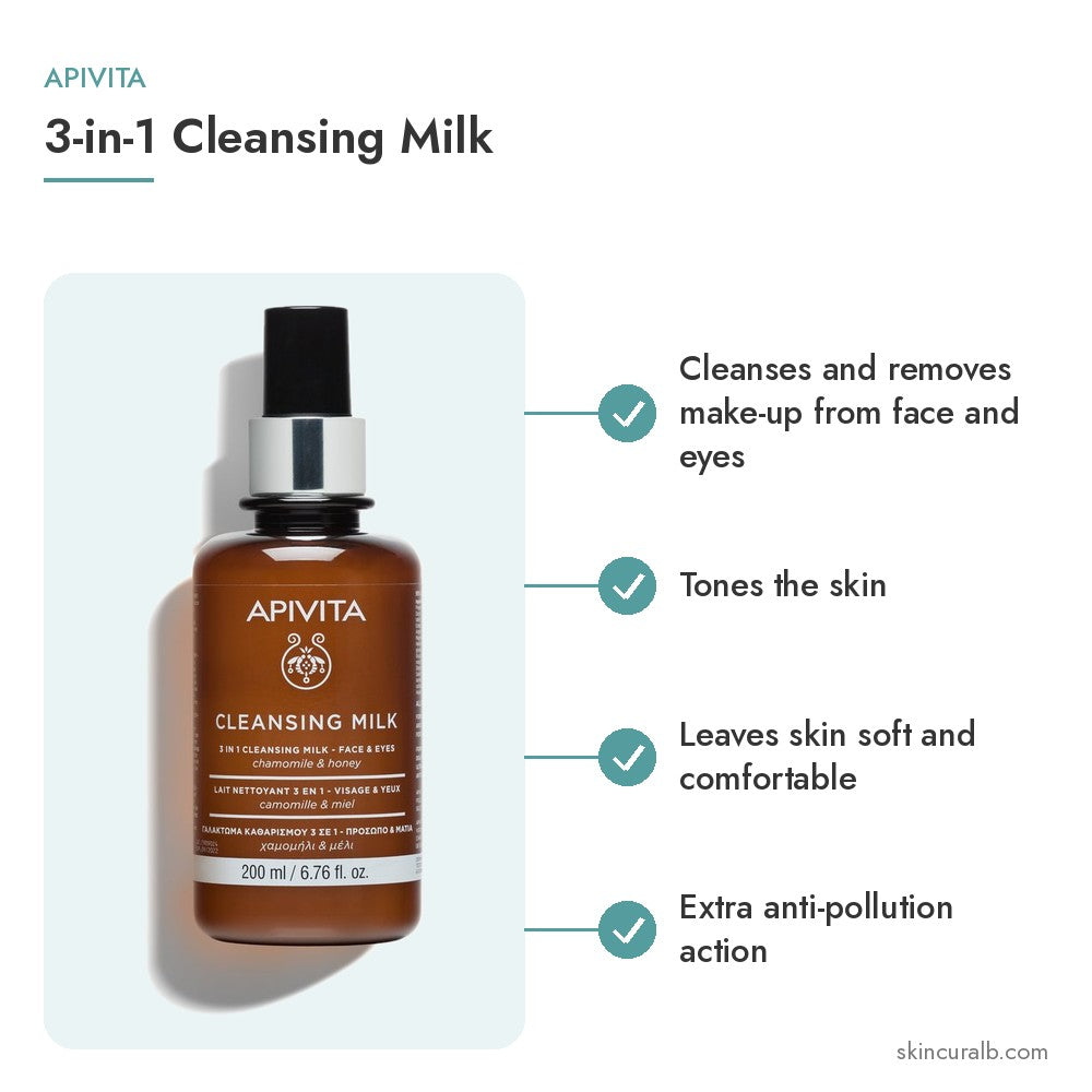 Apivita 3-in-1 Cleansing Milk