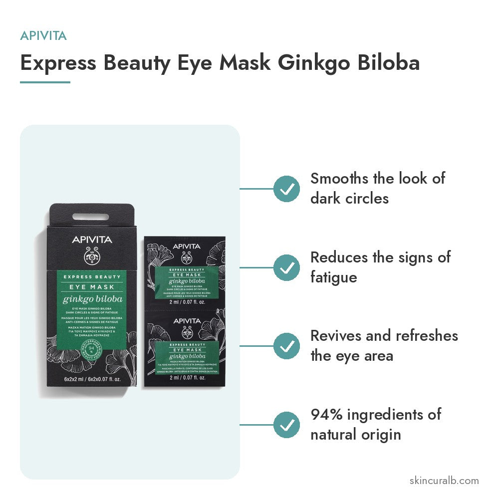 Apivita Express Beauty Eye Mask Ginkgo Biloba