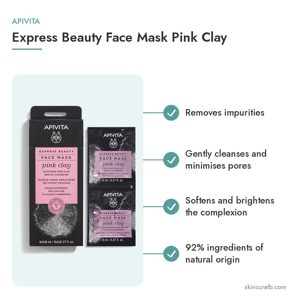Apivita Express Beauty Face Mask Pink Clay - key benefits