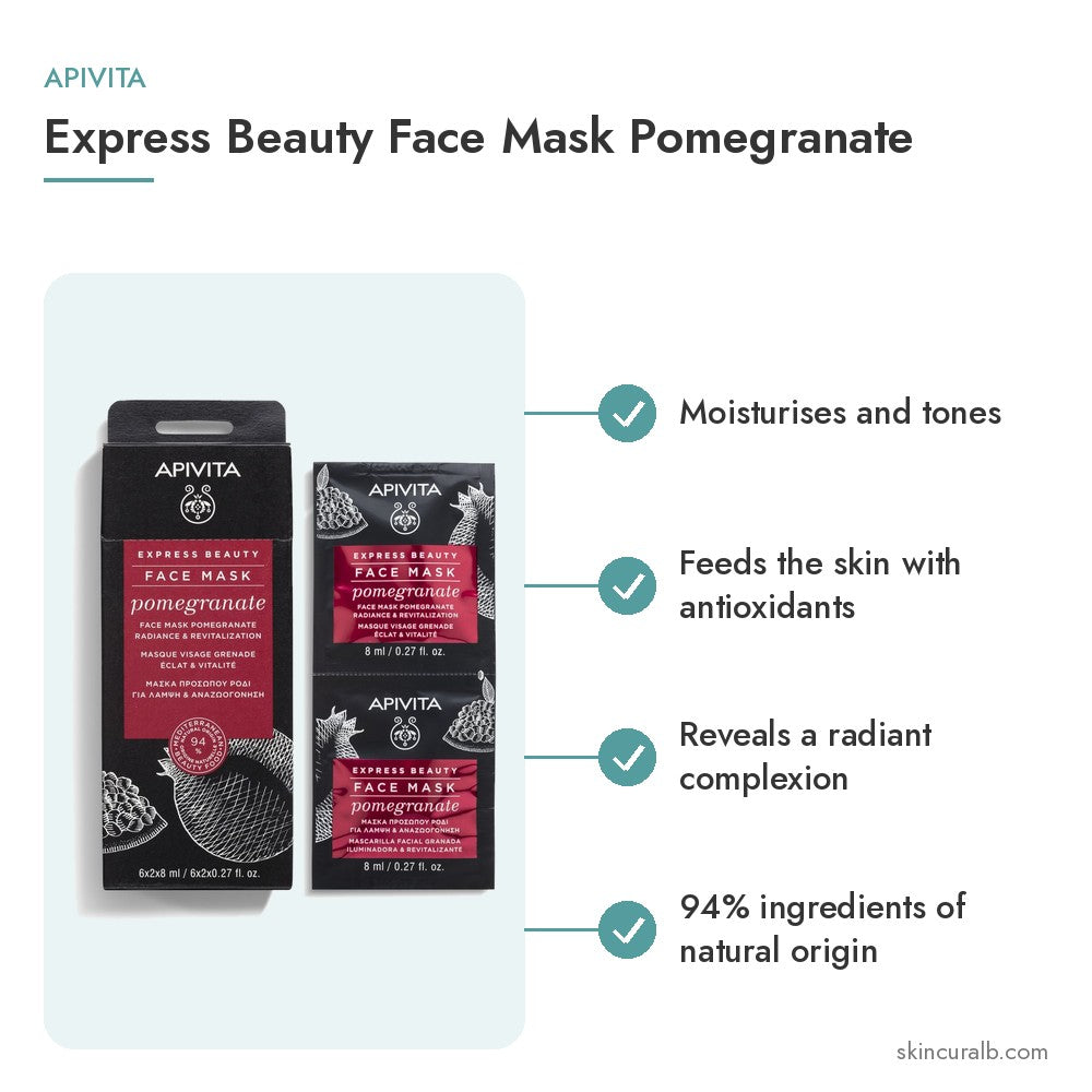 Apivita Express Beauty Face Mask Pomegranate