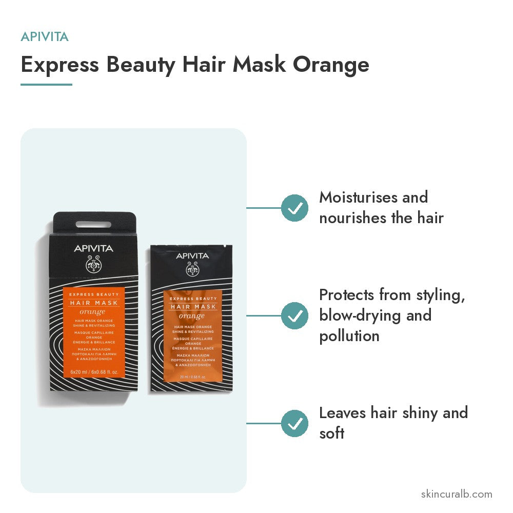 Apivita Express Beauty Hair Mask Orange - key benefits
