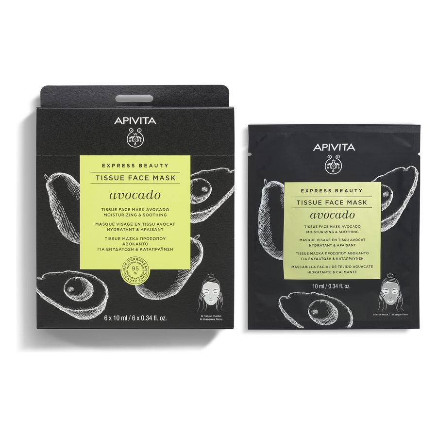 Apivita Express Beauty Tissue Face Mask Avocado
