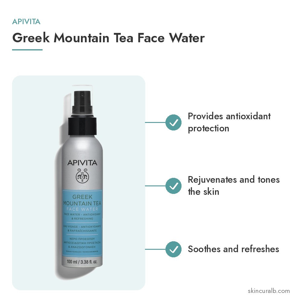 Apivita Greek Mountain Tea Face Water - key benefits