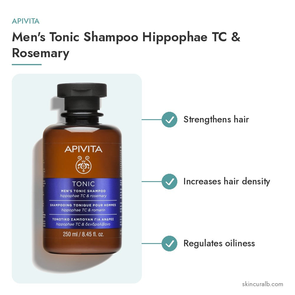 Apivita Men's Tonic Shampoo Hippophae TC & Rosemary