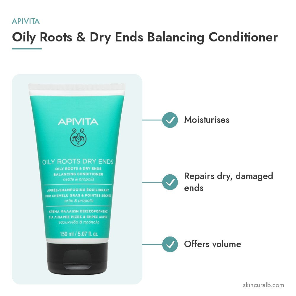 Apivita Oily Roots & Dry Ends Balancing Conditioner