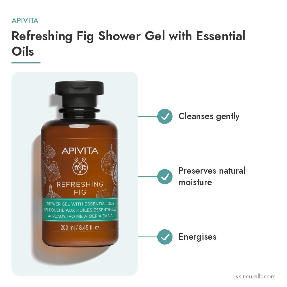 Apivita Refreshing Fig Shower Gel with Essential Oils