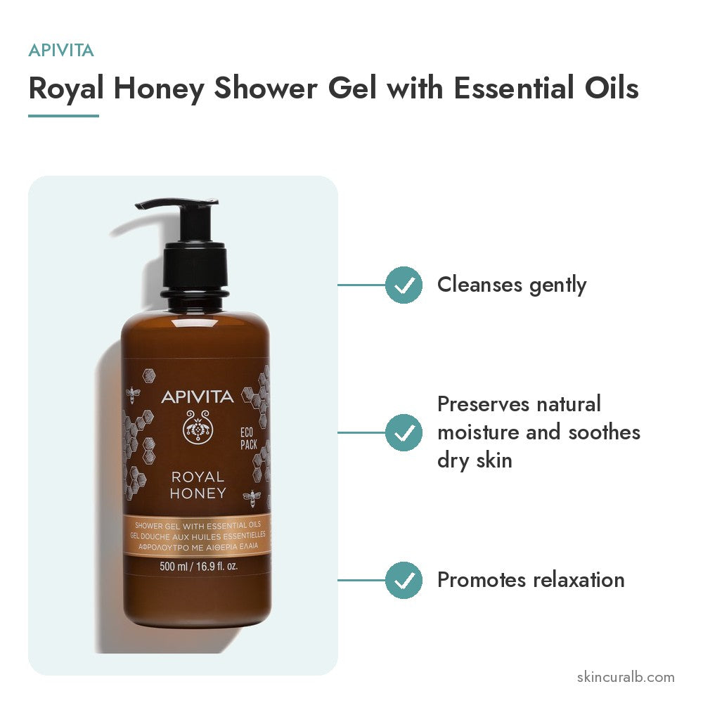 Apivita Royal Honey Shower Gel with Essential Oils