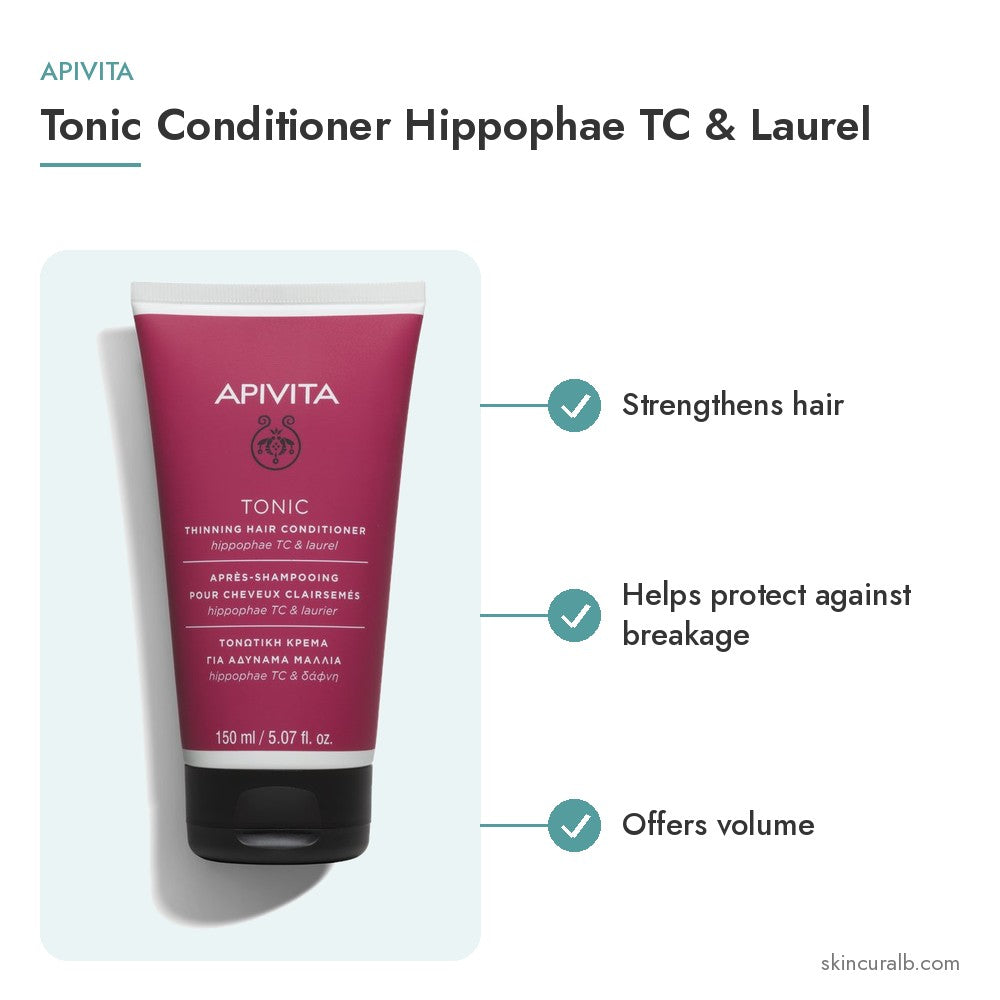 Apivita Tonic Conditioner Hippophae TC & Laurel - key benefits