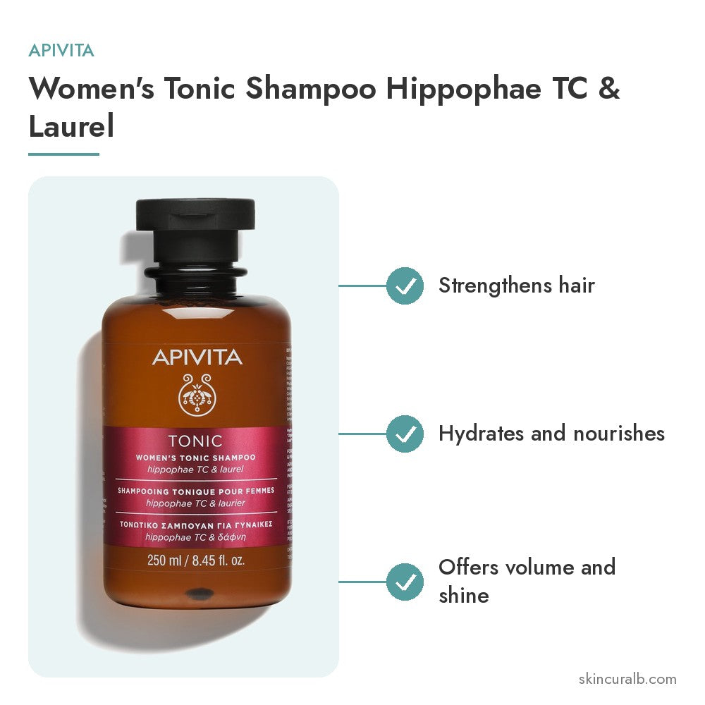 Apivita Women's Tonic Shampoo Hippophae TC & Laurel - key benefits