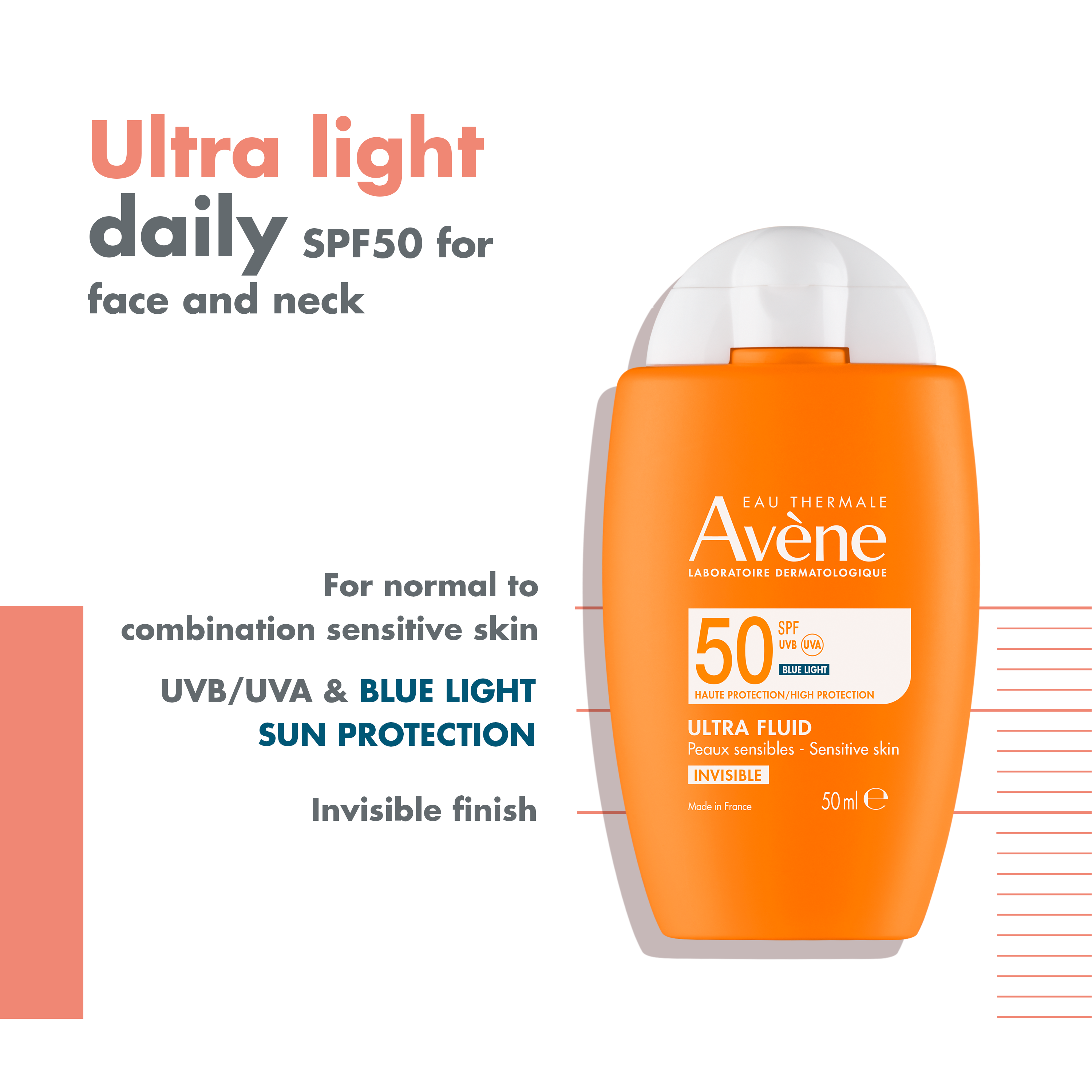 Avene Ultra Fluid Invisible SPF50 50ml