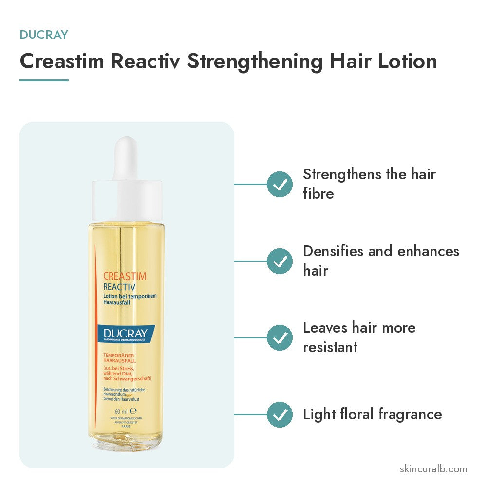 Ducray Creastim Reactiv Strengthening Hair Lotion - key benefits
