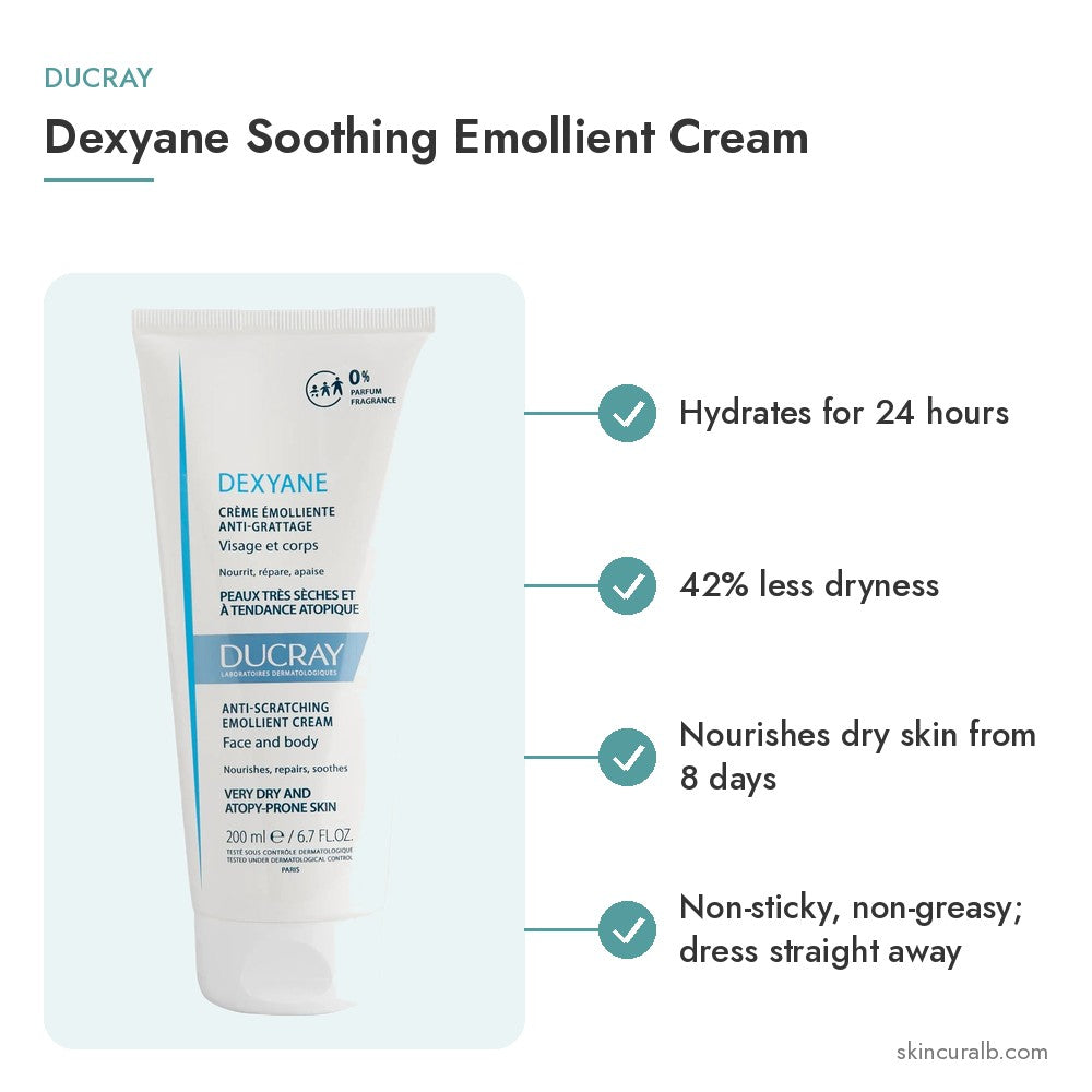 Ducray Dexyane Soothing Emollient Cream - key benefits