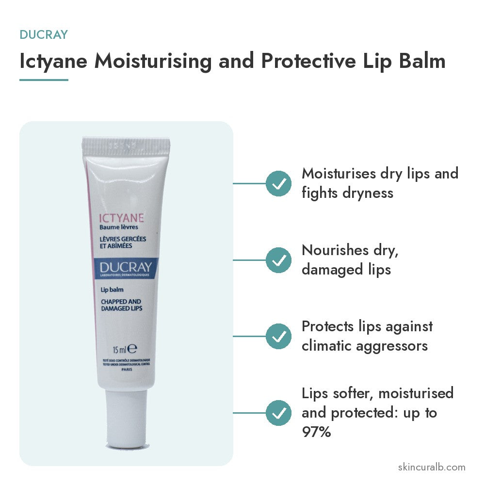 Ducray Ictyane Moisturising and Protective Lip Balm - key benefits