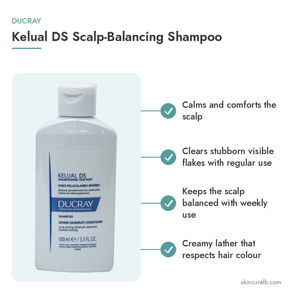 Ducray Kelual DS Scalp-Balancing Shampoo - key benefits