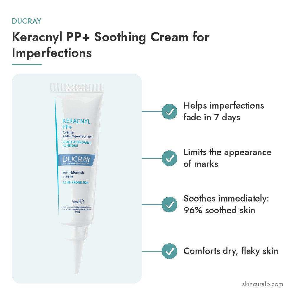 Ducray Keracnyl PP+ Soothing Cream for Imperfections - key benefits