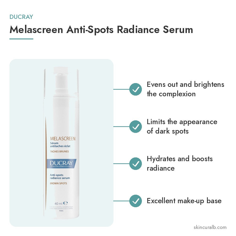 Ducray Melascreen Anti-Spots Radiance Serum - key benefits