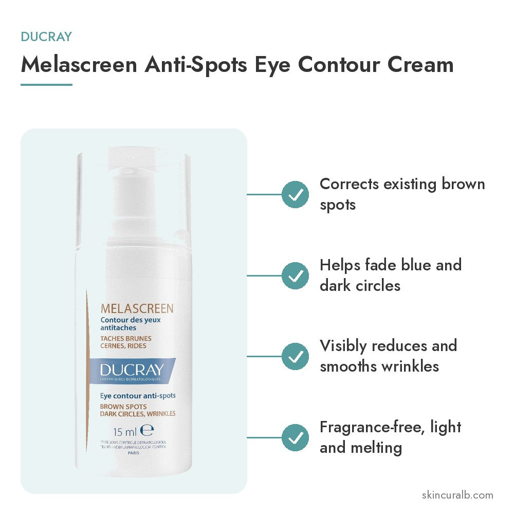 Ducray Melascreen Anti-Spots Eye Contour Cream - key benefits