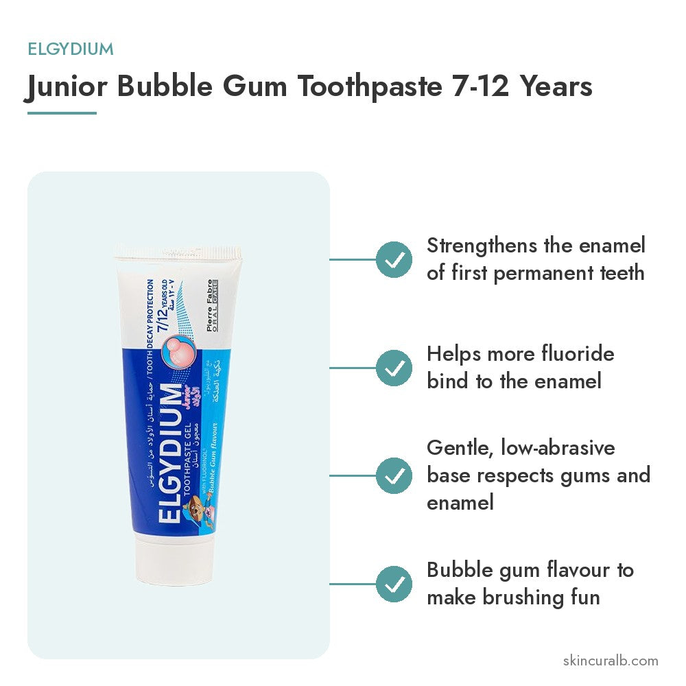 Elgydium Junior Bubble Gum Toothpaste 7-12 Years