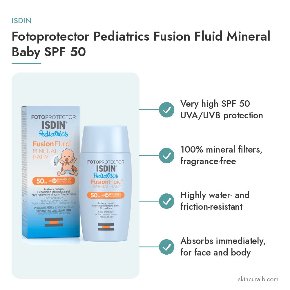 ISDIN Fotoprotector Pediatrics Fusion Fluid Mineral Baby SPF 50