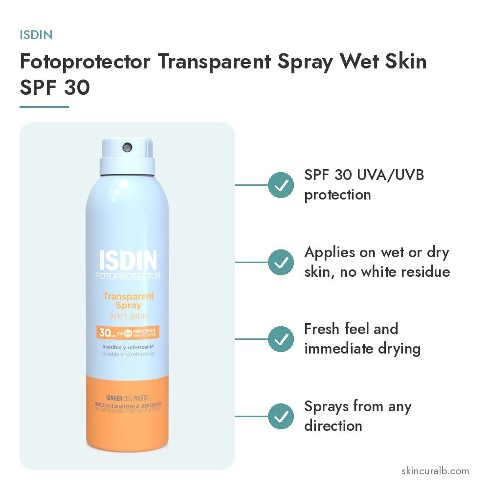 ISDIN Fotoprotector Transparent Spray Wet Skin SPF 30