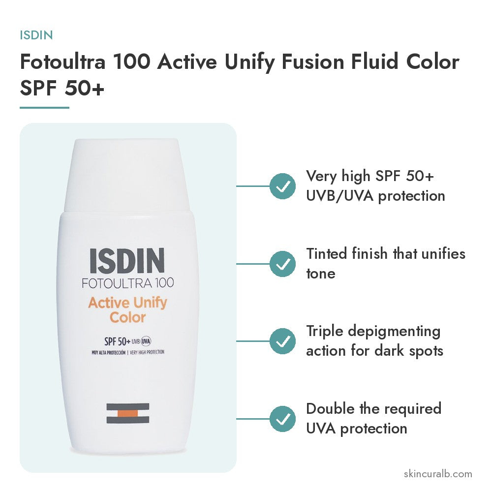 ISDIN Fotoultra 100 Active Unify Fusion Fluid Color SPF 50+