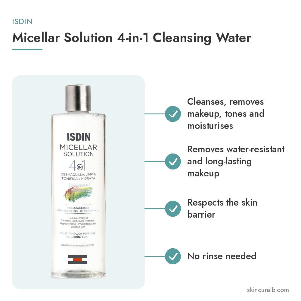 ISDIN Micellar Solution 4-in-1 Cleansing Water