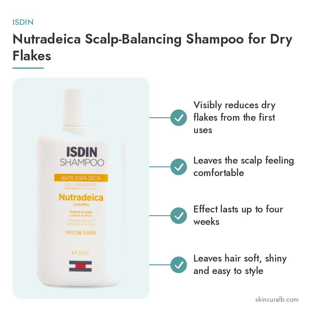 ISDIN Nutradeica Scalp-Balancing Shampoo for Dry Flakes