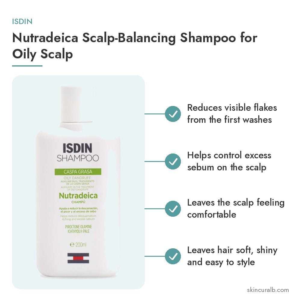 ISDIN Nutradeica Scalp-Balancing Shampoo for Oily Scalp
