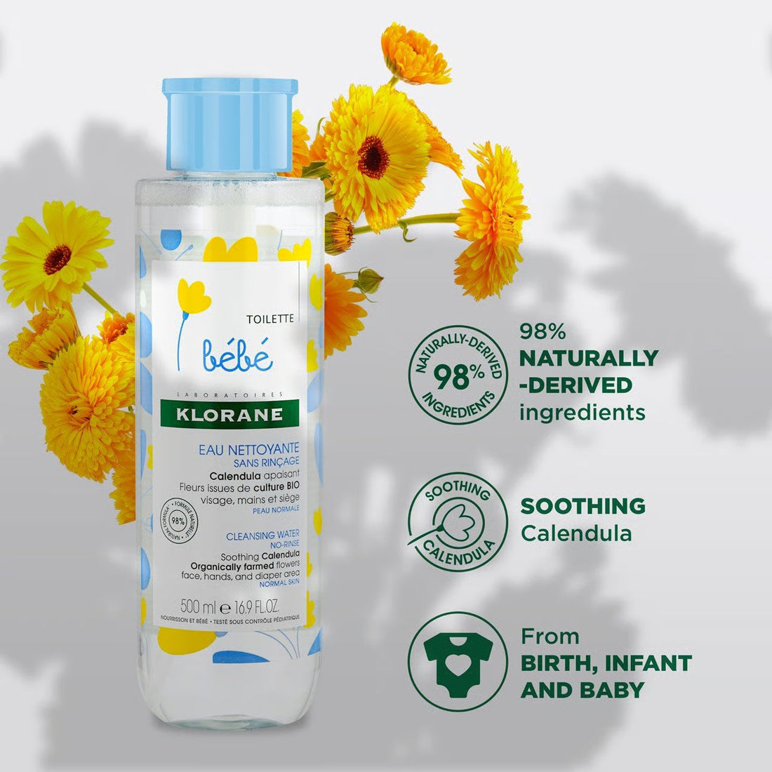 Klorane Bébé No-Rinse Cleansing Water
