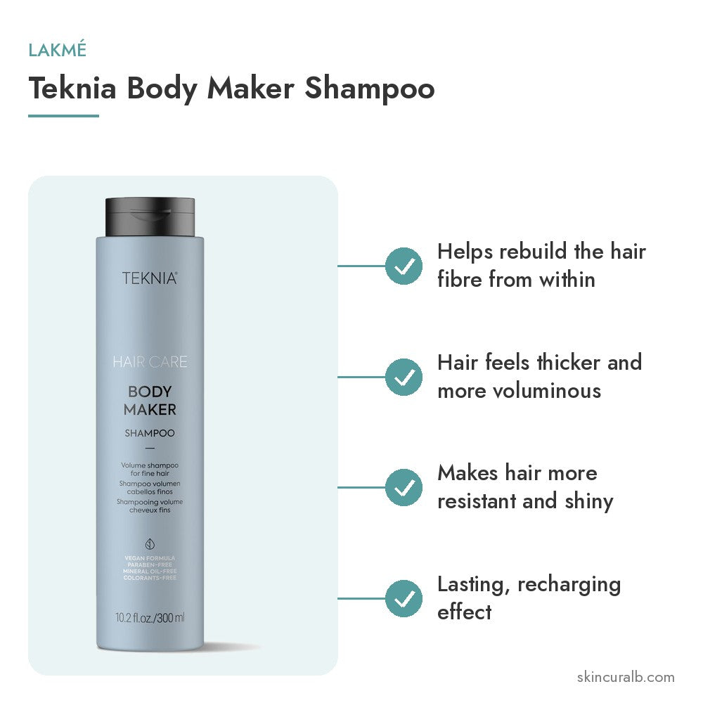 Lakmé Teknia Body Maker Shampoo - key benefits