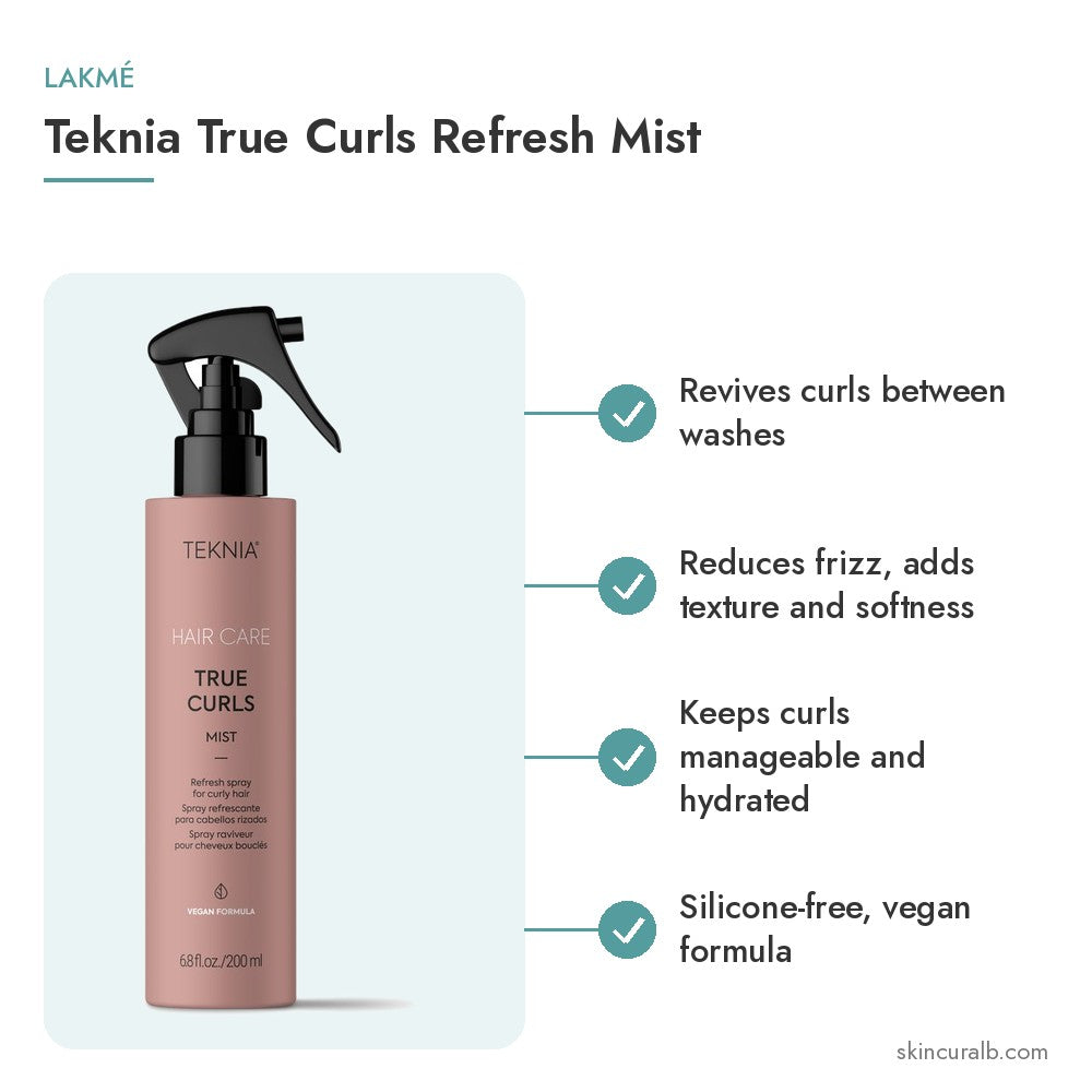 Lakmé Teknia True Curls Refresh Mist - key benefits