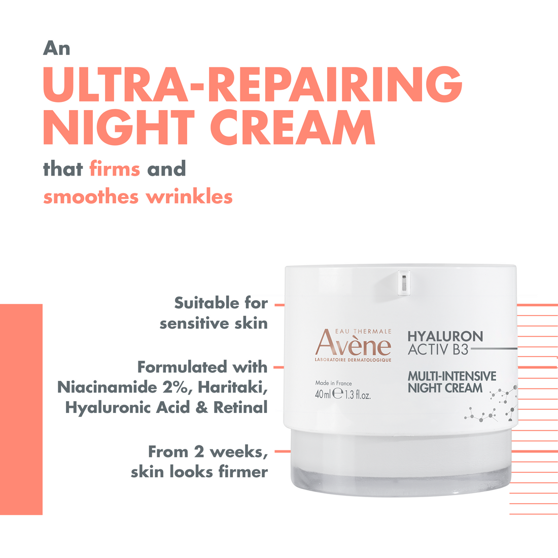 Avène Multi-Intensive Hyaluron Activ B3 Night Cream