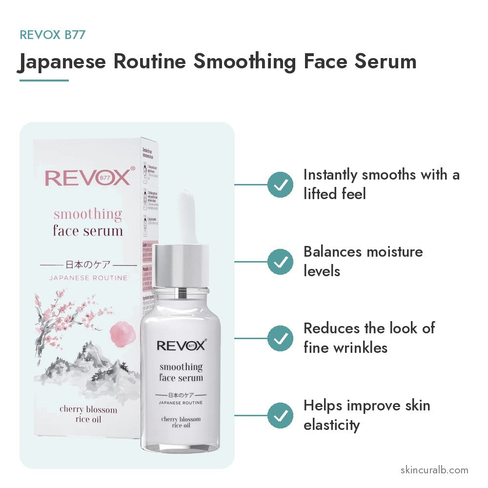 Revox B77 Japanese Routine Smoothing Face Serum - key benefits