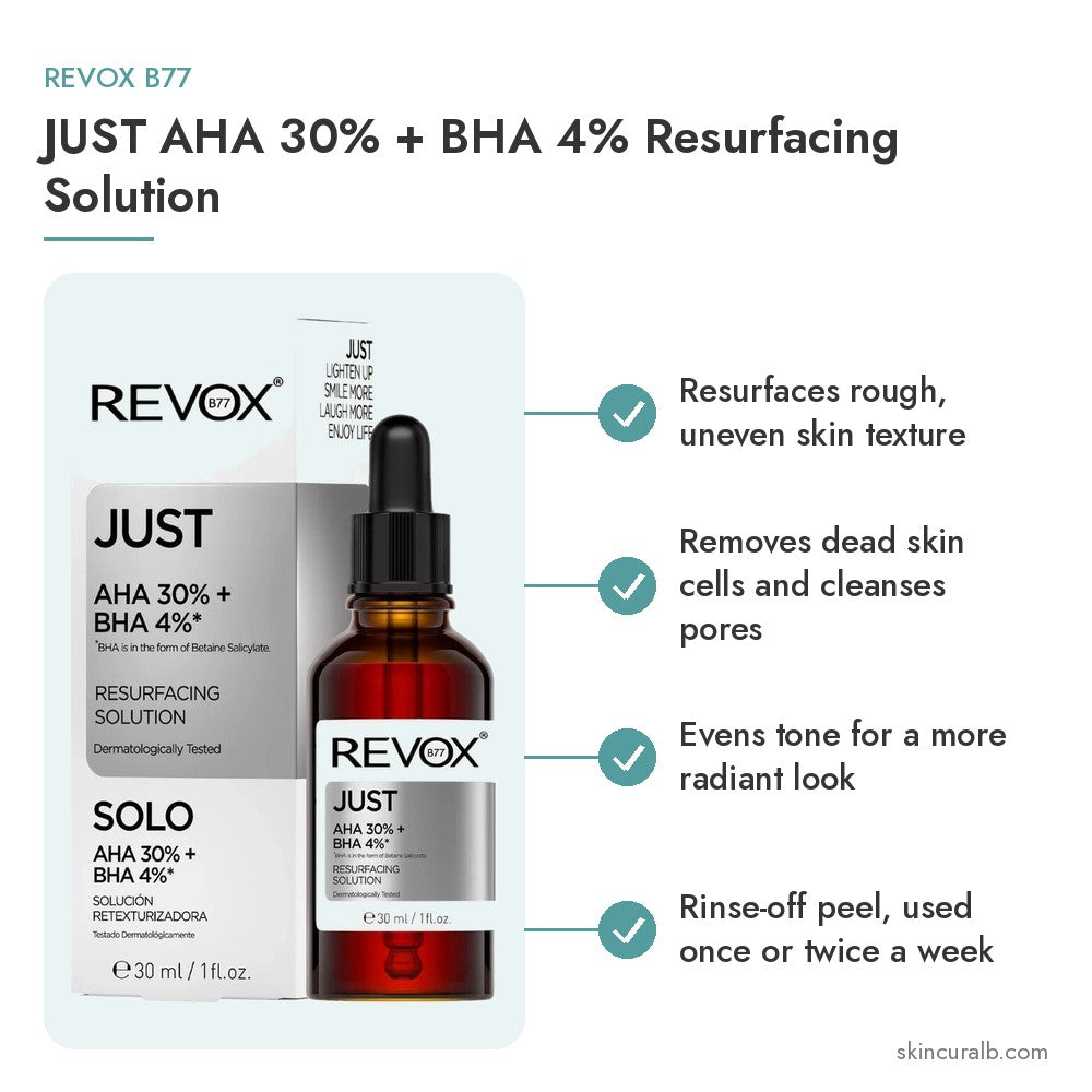 Revox B77 JUST AHA 30% + BHA 4% Resurfacing Solution