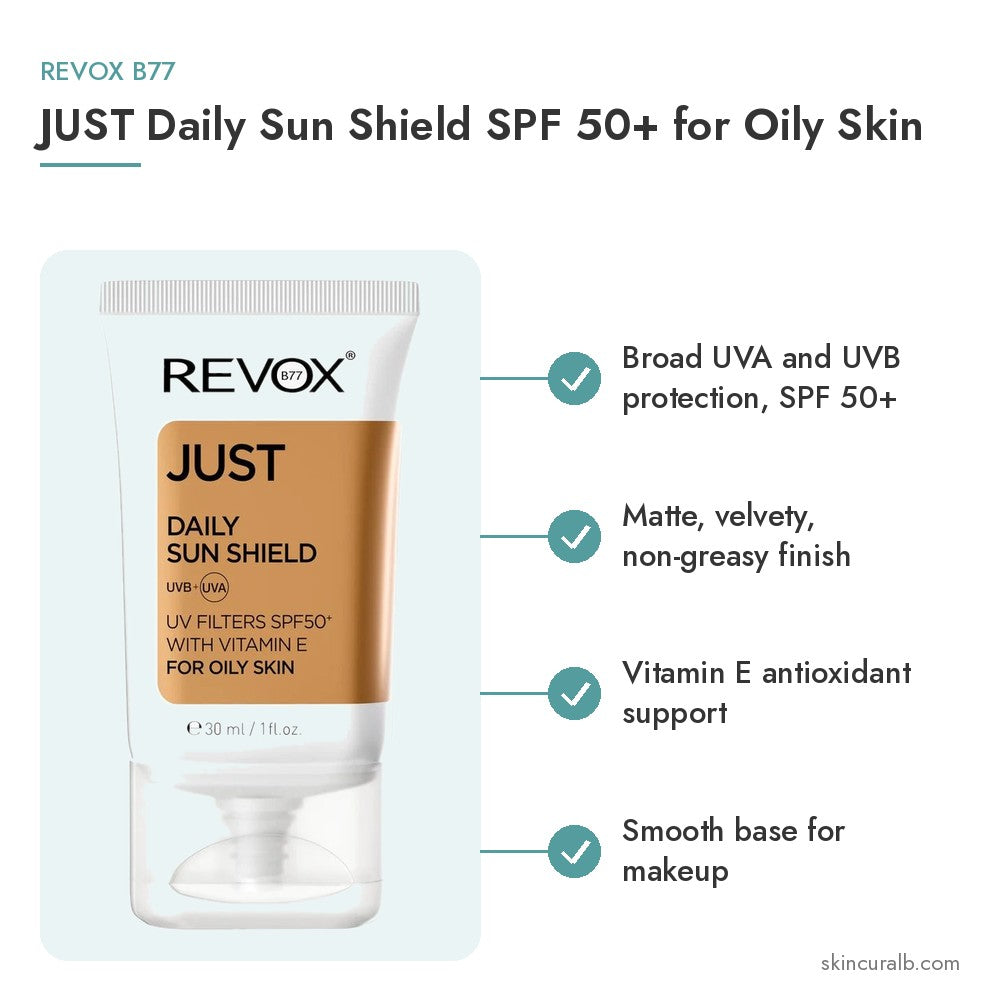 Revox B77 JUST Daily Sun Shield SPF 50+ for Oily Skin