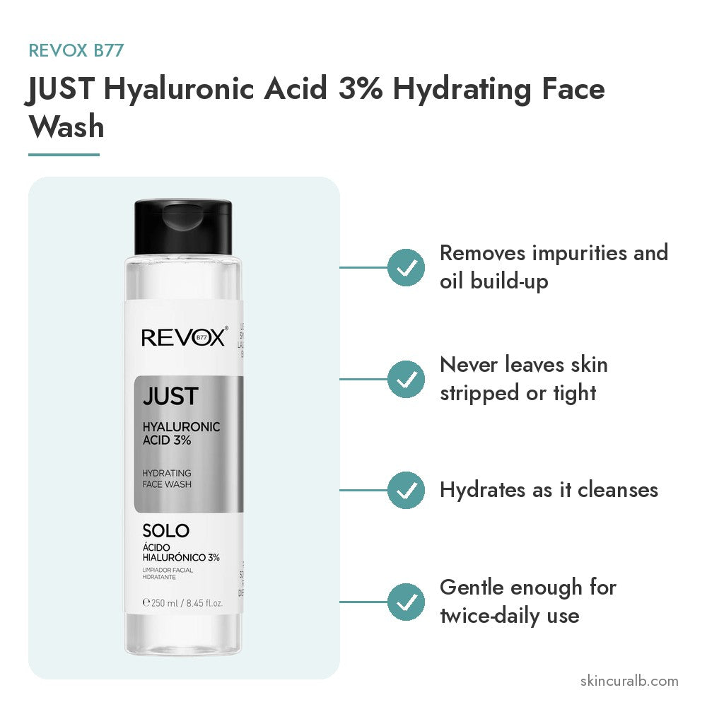 Revox B77 JUST Hyaluronic Acid 3% Hydrating Face Wash