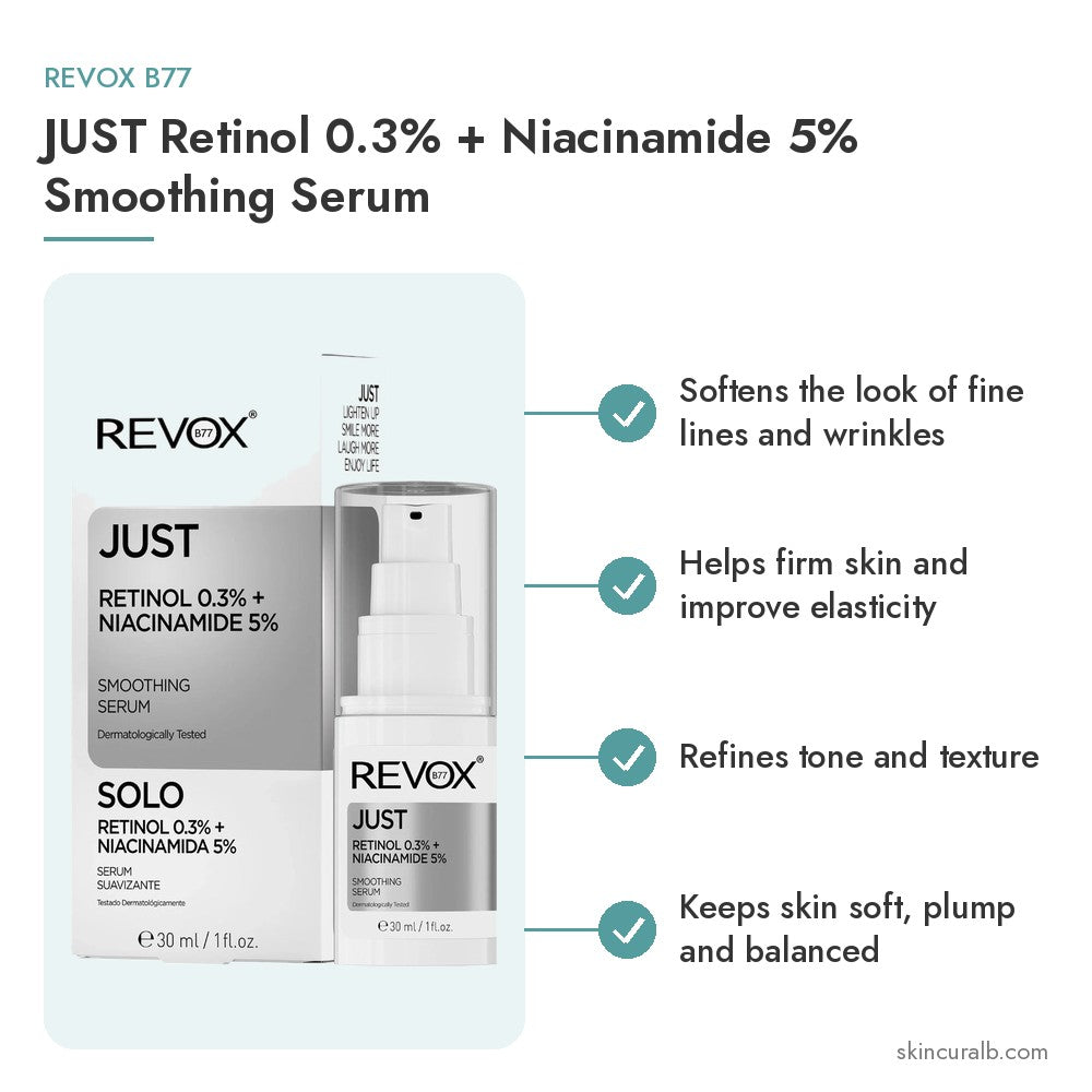 Revox B77 JUST Retinol 0.3% + Niacinamide 5% Smoothing Serum