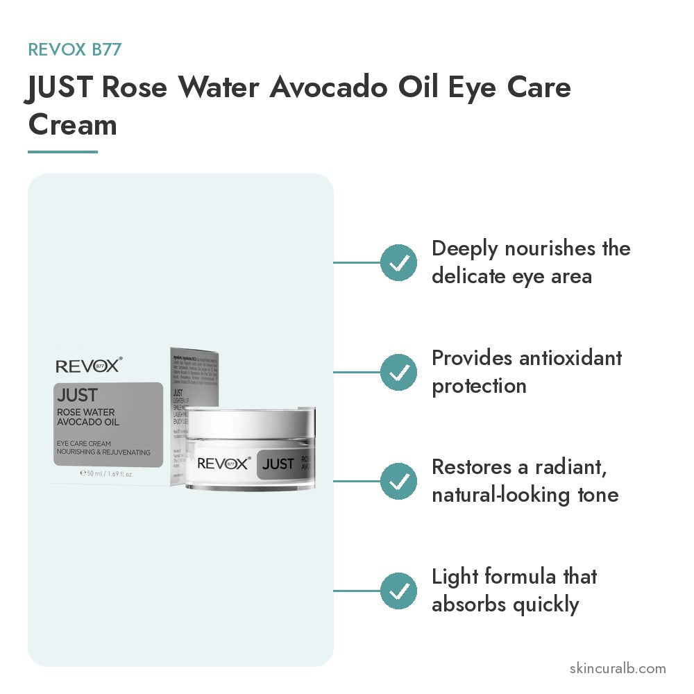 Revox B77 JUST Rose Water Avocado Oil Eye Care Cream