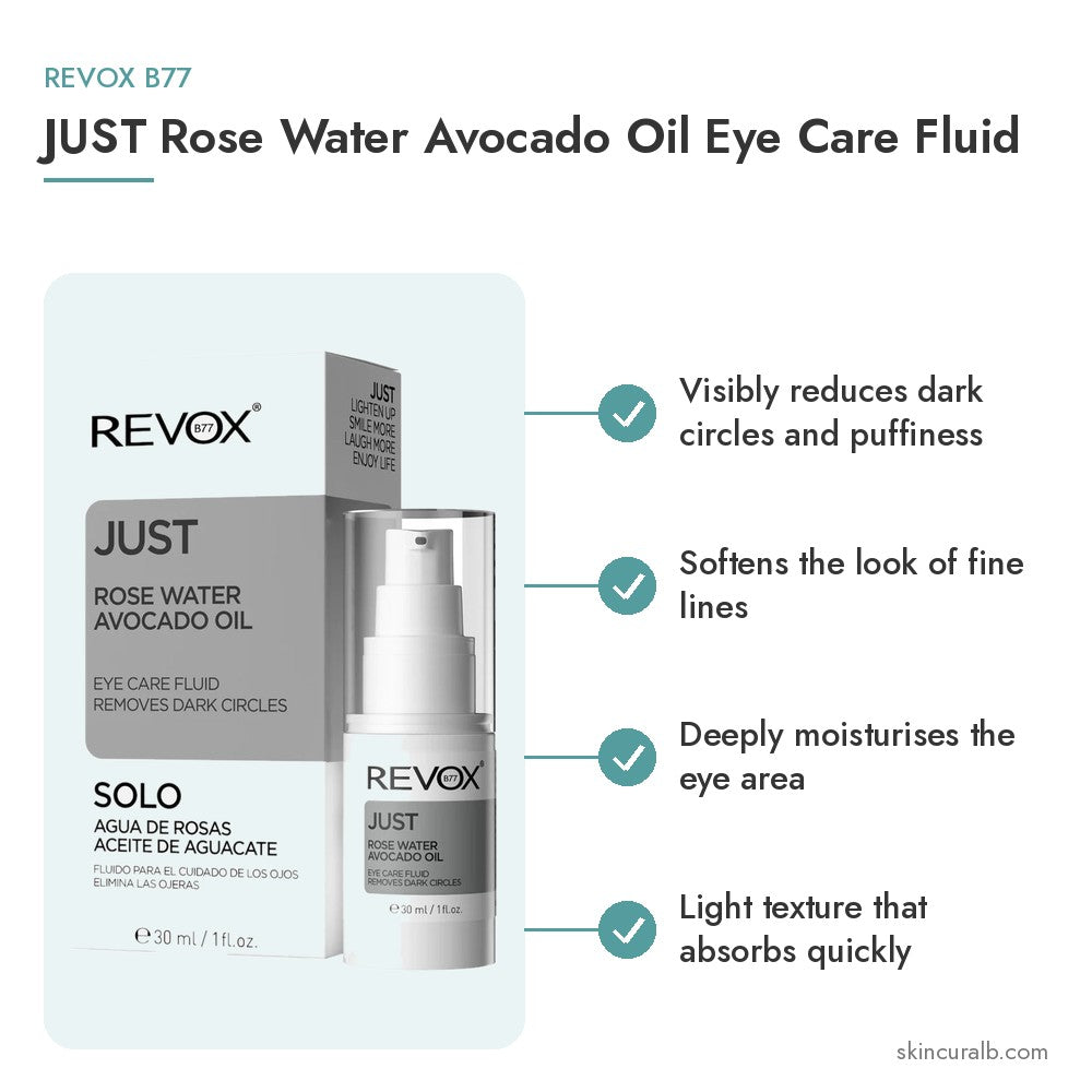 Revox B77 JUST Rose Water Avocado Oil Eye Care Fluid