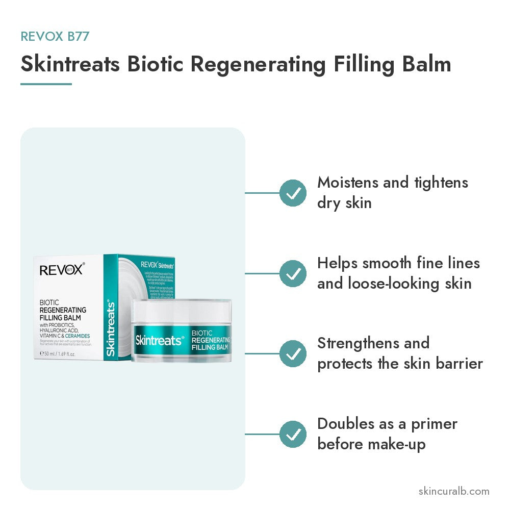 Revox B77 Skintreats Biotic Regenerating Filling Balm - key benefits