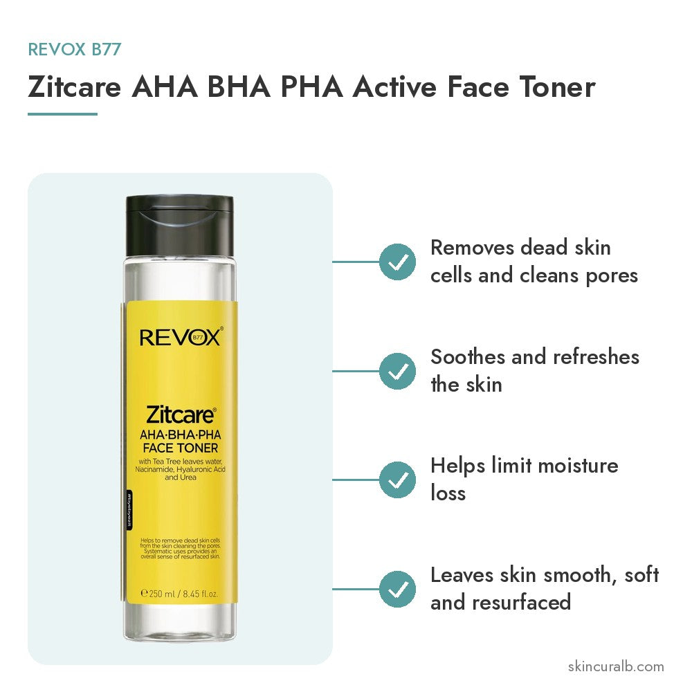 Revox B77 Zitcare AHA BHA PHA Active Face Toner