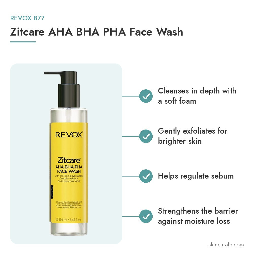Revox B77 Zitcare AHA BHA PHA Face Wash