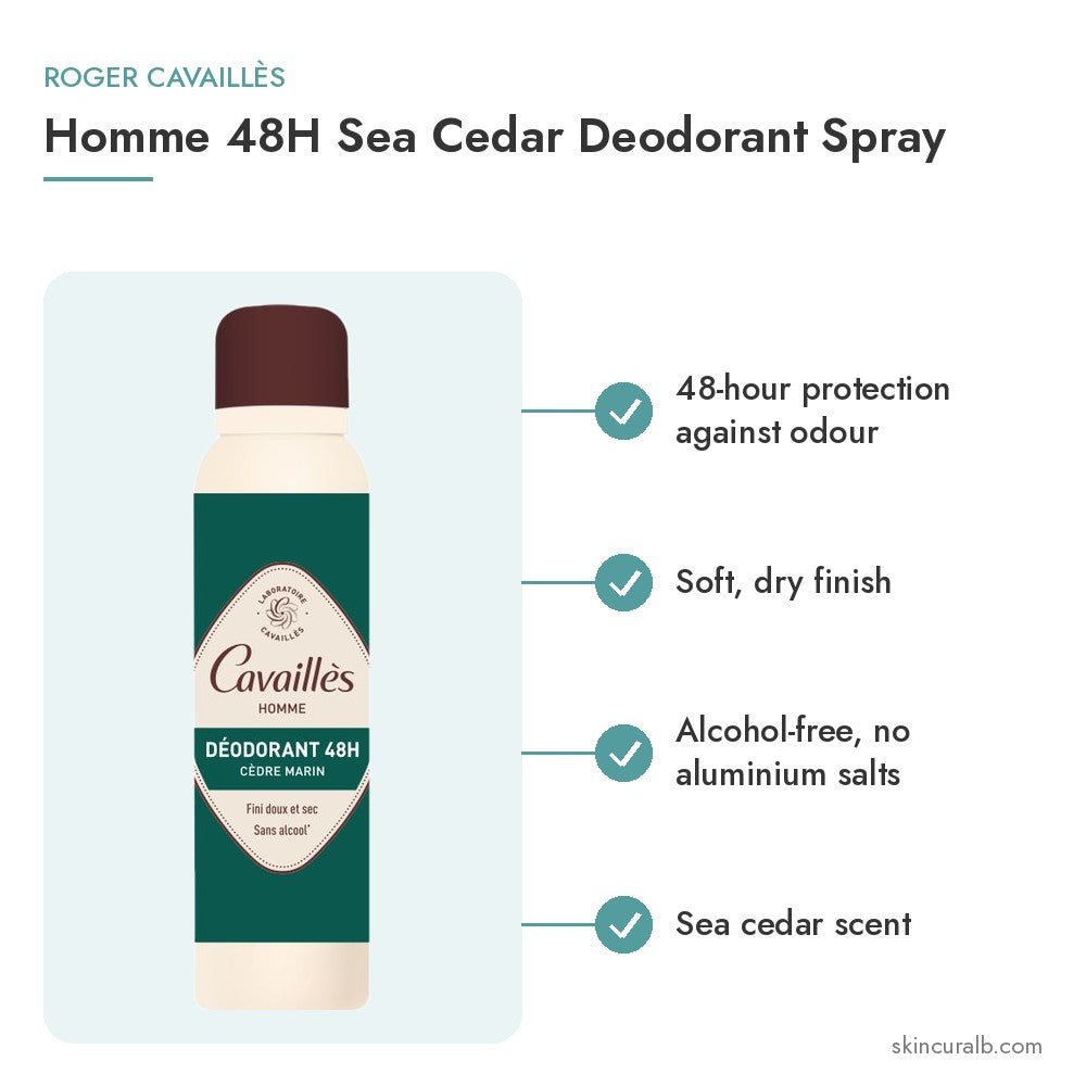 Roger Cavaillès Homme 48H Sea Cedar Deodorant Spray