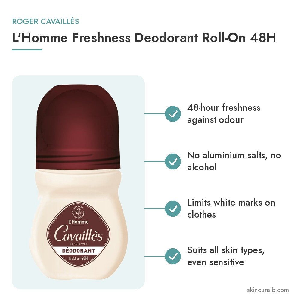 Roger Cavaillès L'Homme Freshness Deodorant Roll-On 48H