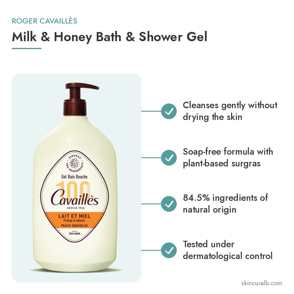 Roger Cavaillès Milk & Honey Bath & Shower Gel