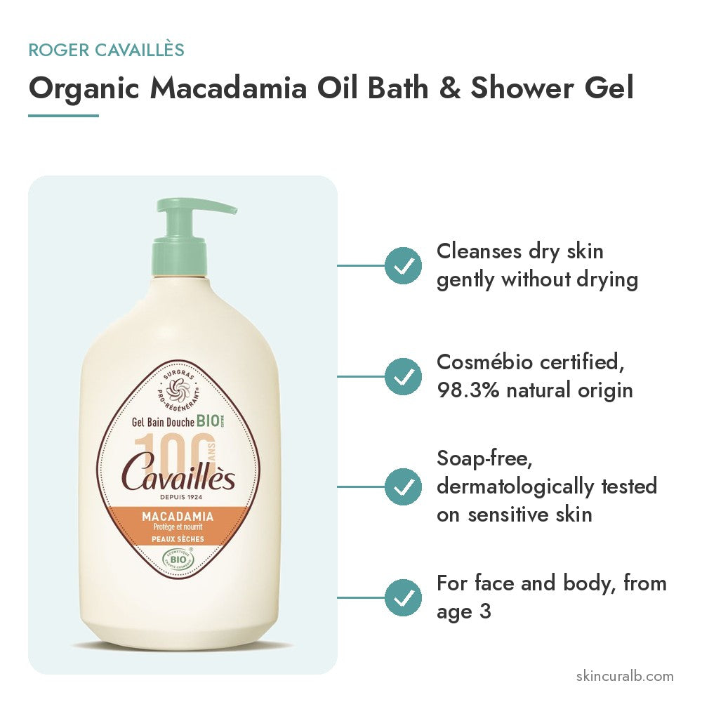 Roger Cavaillès Organic Macadamia Oil Bath & Shower Gel